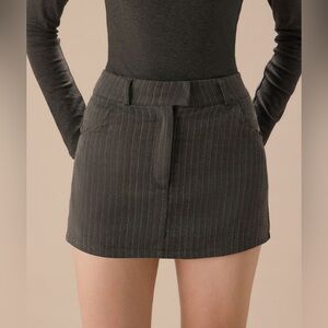 NWT RIHOAS Women's Grey High-waisted Pocket Skort Sz S